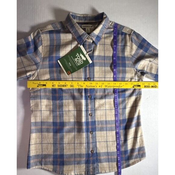 NWT Toad & Co Women Small Flannel Plaid Button Up Long Sleeve Plaid - Picture 6 of 9